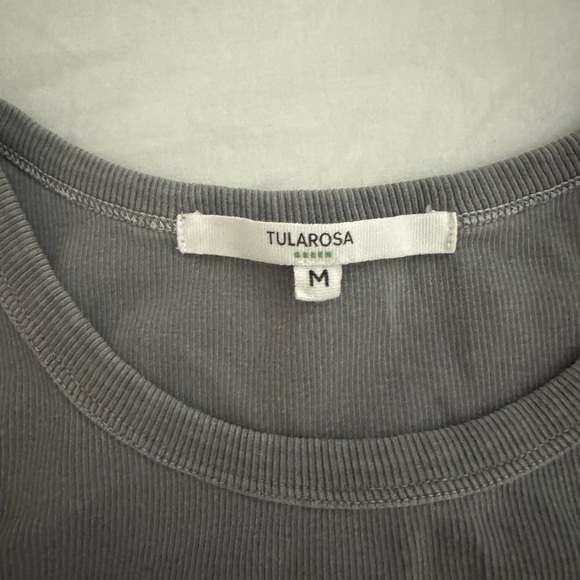 Tularosa Gray Ribbed Top - Picture 3 of 4